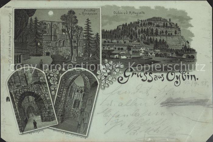 Oybin Sachsen Friedhof Kirchruine Kreuzgang