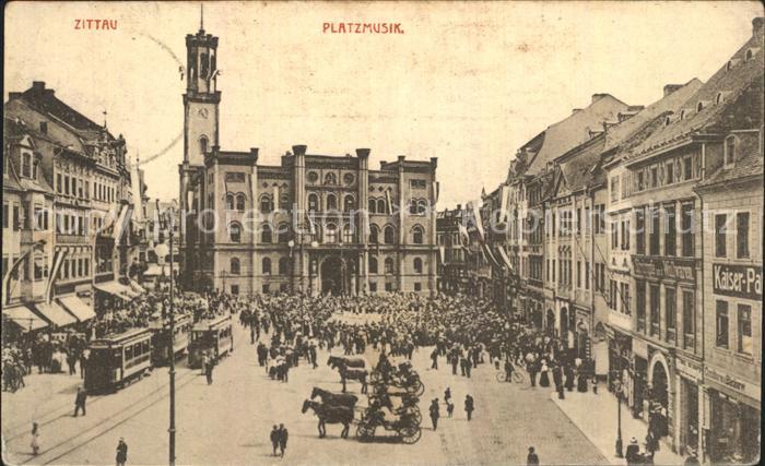 Zittau Platzmusik Strassenbahn
