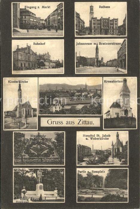 Zittau Krematorium Rathaus Bahnhof Klosterkirche