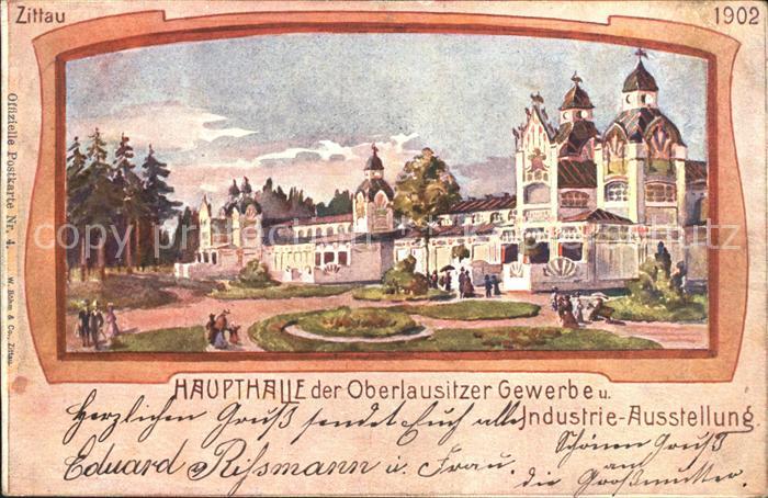Zittau Haupthalle der Oberlausitzer Gewerbe- und Industrie- Ausstellung
