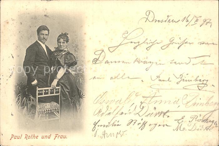 DRESDEN Elbe Paul Rothe und Frau