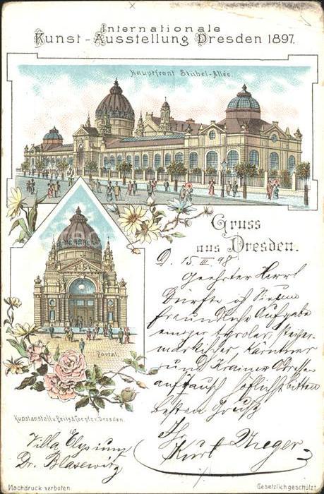 DRESDEN Elbe Internationale Kunstausstellung 1897 Portal