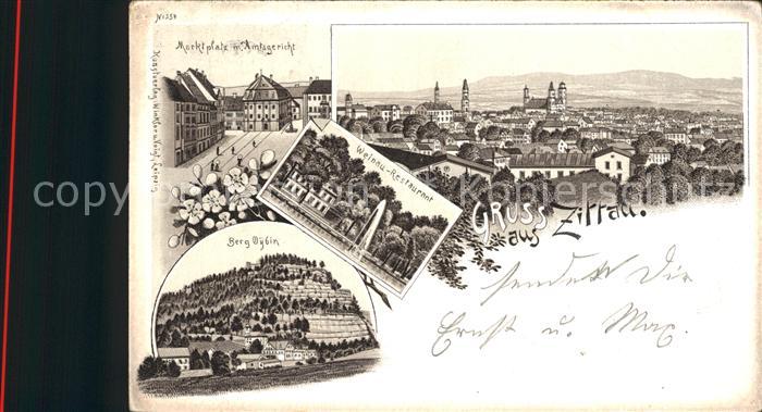 Zittau Berg Oybin Marktplatz und Amtsgericht