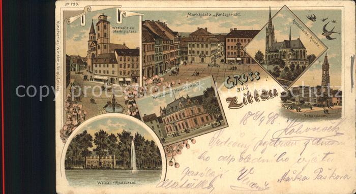 Zittau Marktplatz und Amtsgericht Weinau Restaurant Johanneum