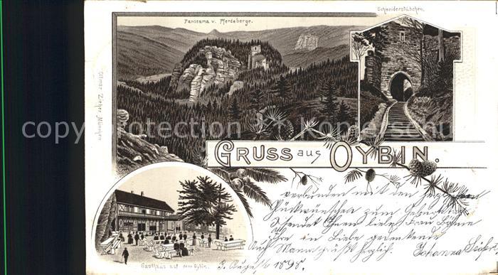 Oybin Sachsen Panorama Schneiderstuebchen