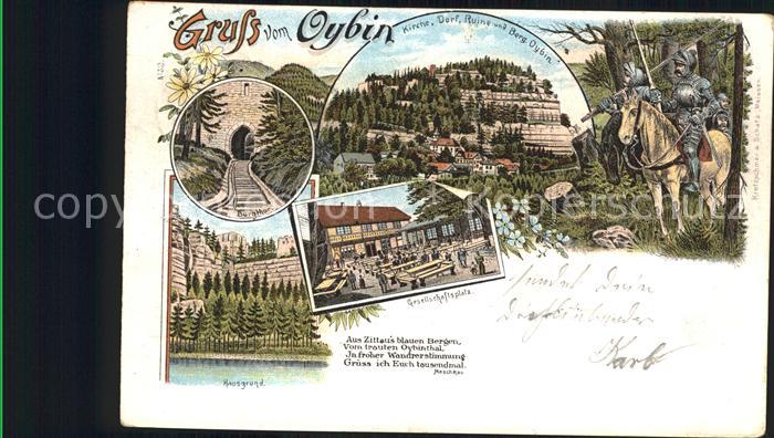 Oybin Sachsen Burgtor Hausgrund Kirche Dorf Ruine Berg Oybin