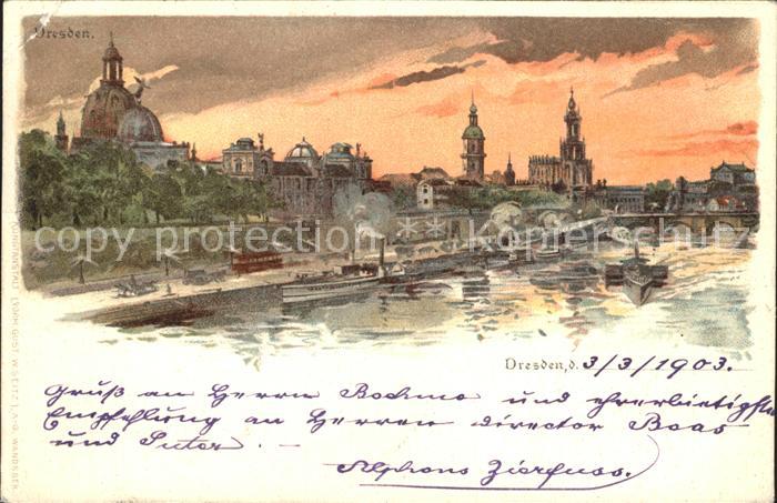 DRESDEN Elbe Stadtansicht