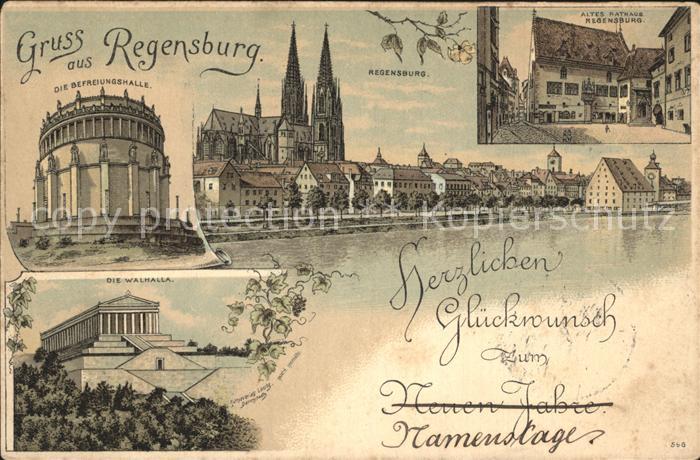 REGENSBURG Bayern Dom Befreiungshalle Walhalla Altes Rathaus