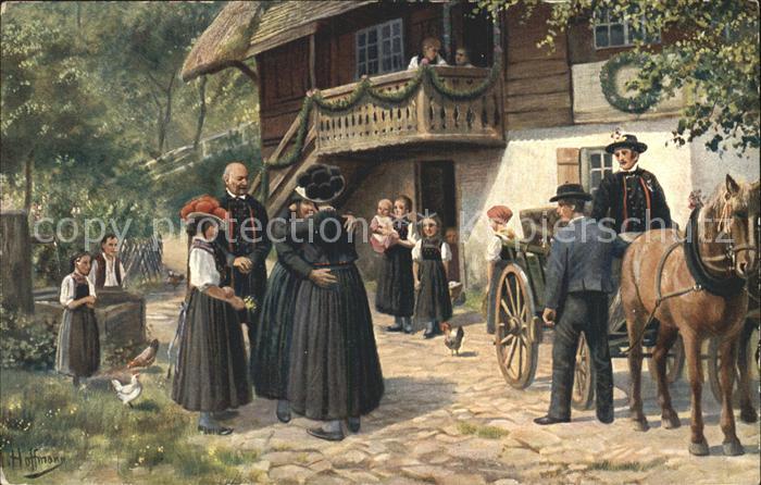 Hoffmann Heinrich Abschied vom Elternhaus Trachten Schwarzwald