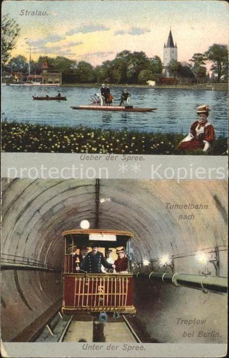 U-Bahn Subway Underground Stralau ueber und Unter der Spree