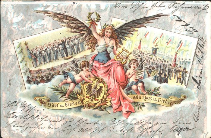 Saengerbundfest Germania Litho Engel Lieder