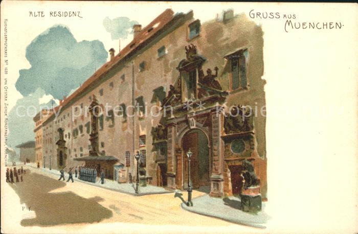 Verlag Ottmar Zieher Muenchen OZM Nr. 1030 Muenchen Alte Residenz
