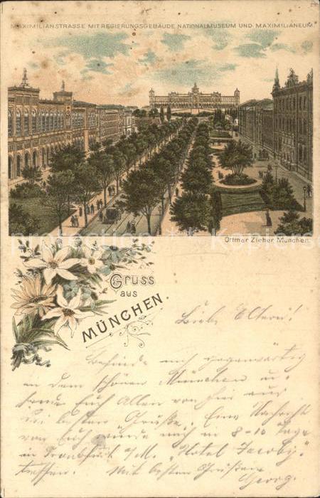 Verlag Ottmar Zieher Muenchen OZM Maximilianstrasse Regierungsgebaeude Nationalm