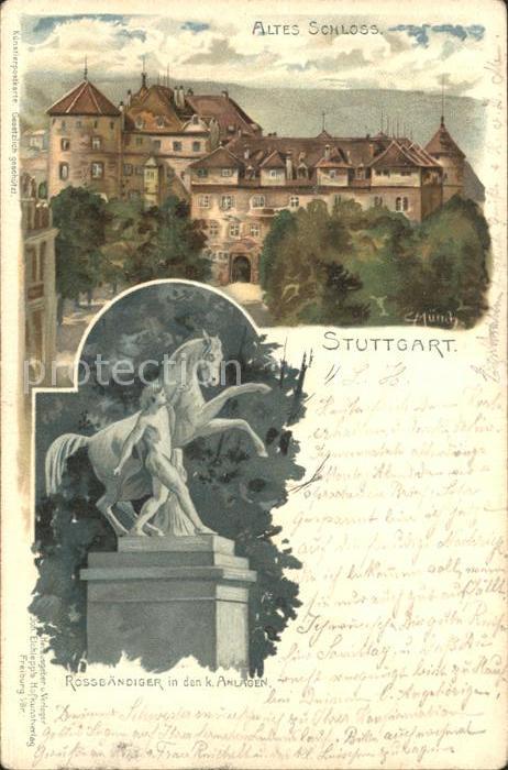 Muench C. Stuttgart Altes Schloss Rossbändiger An