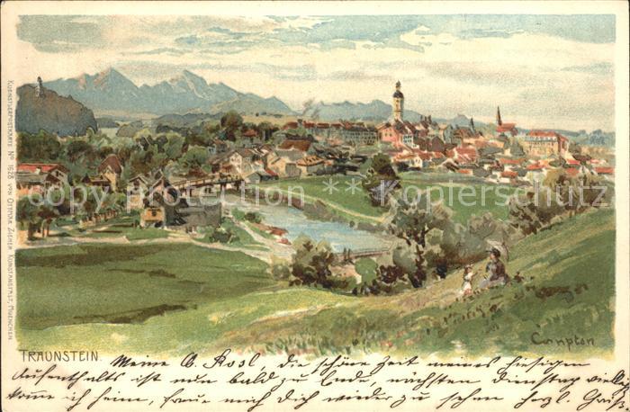 Verlag Ottmar Zieher Muenchen OZM Traunstein Litho Kuenstler Canpton
