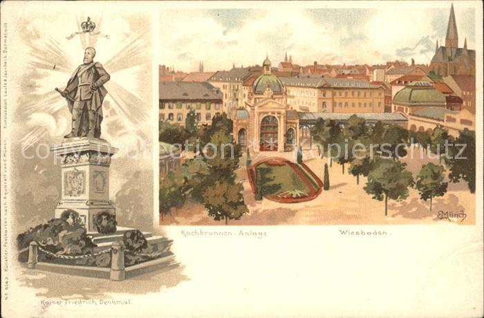Muench C. Kaiser Friedrich Denkmal Kochbrunnen-An