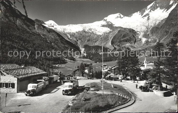 Postbus Saas Fee Parkplatz Allalinhorn Alphubel