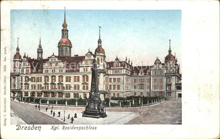 Goldfensterkarte Nr. 3593 Dresden Königliches Residenzschlos