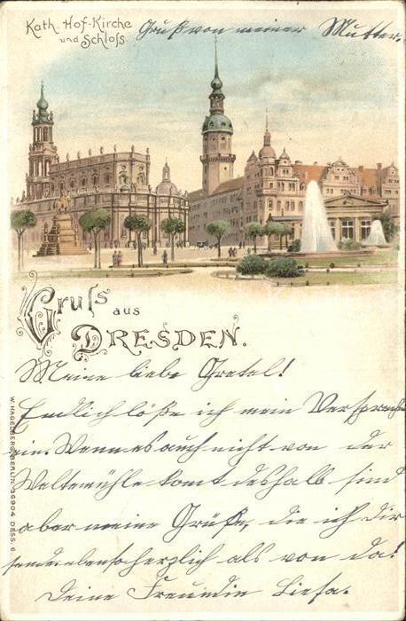 Verlag Hagelberg W. Nr. 36904 Dresden Katholische Hofkirche Sch