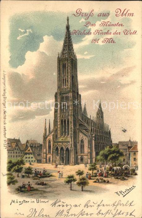 Perlberg F. Nr. 57b Münster Ulm Litho