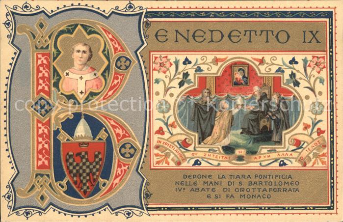 Religion Papa Benedetto IX Tiara Pontifica S. Ba