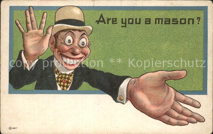Freimaurer Mason Are you a mason Litho
