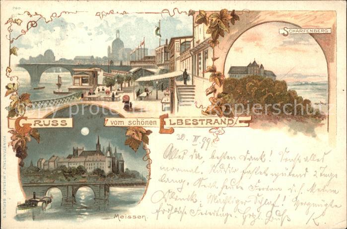 Meissen Elbe Sachsen Burgberg Albrechtsburg Elbestrand Promenade Schloss Scharfe