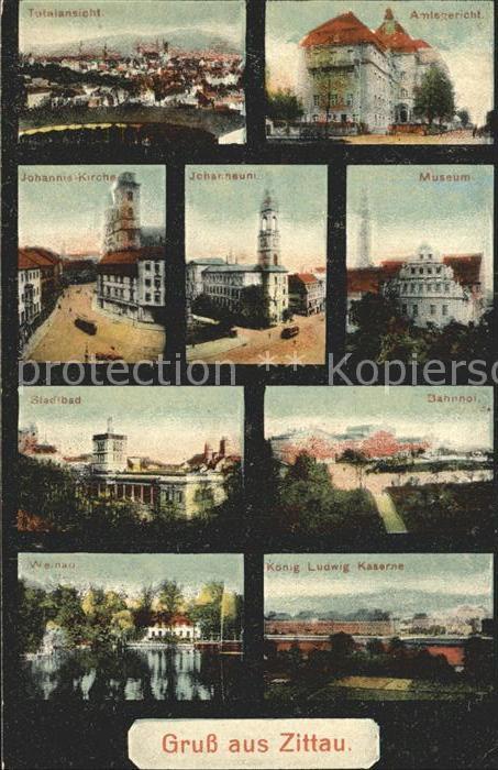 Zittau Amtsgericht Kirche Johanneum Museum Stadtbad Bahnhof Weinau Koenig Ludwig