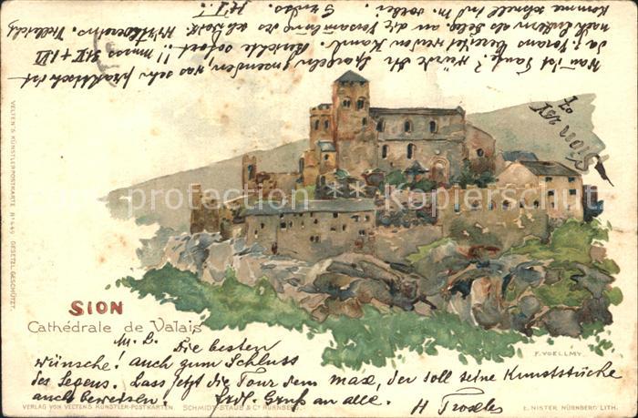 Sion VS Cathedrale de Valais Kuenstlerkarte