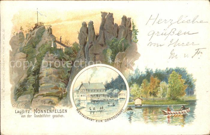 Jonsdorf Bergrestaurant Nonnenfelsen Lausitzer Gebirge von der Gondelfahrt geseh