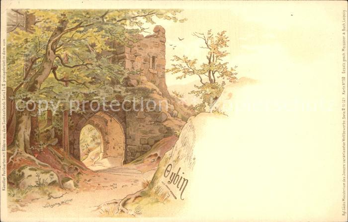 Oybin Sachsen Burgtor Berg Oybin Kuenstlerkarte