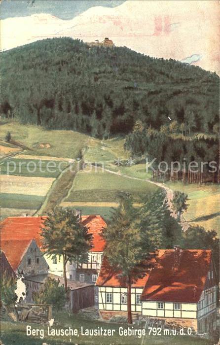 Waltersdorf Zittau Berg Lausche Lausitzer Gebirge Wiedemanns Kuenstlerkarte