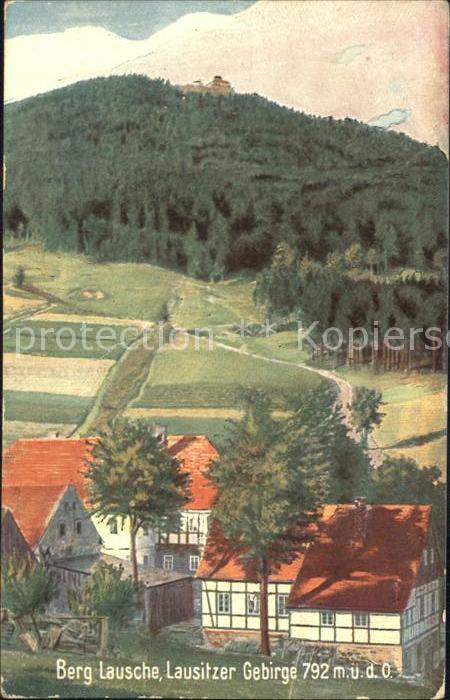 Waltersdorf Zittau Berg Lausche Lausitzer Gebirge Wiedemanns Kuenstlerkarte