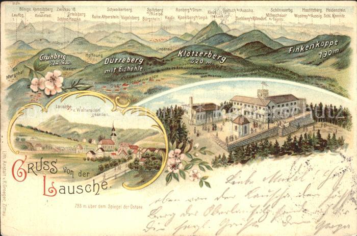 Waltersdorf Zittau Bergrestaurant Lausche Panorama Erzgebirge