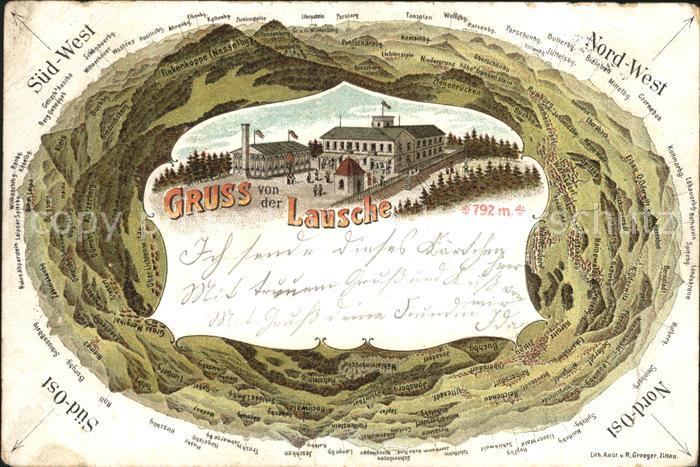 Waltersdorf Zittau Bergrestaurant Rundschau um den Berg Lausche