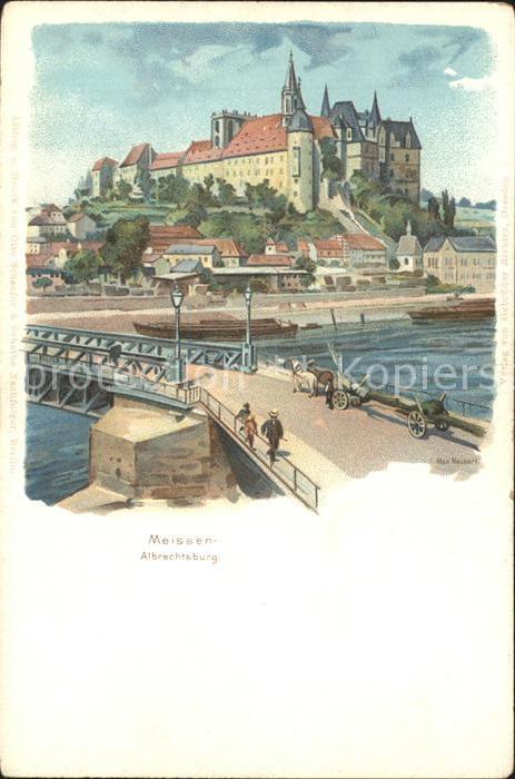 Meissen Elbe Sachsen Elbbruecke Albrechtsburg Werbung Selbmann Chocolade Fabrike
