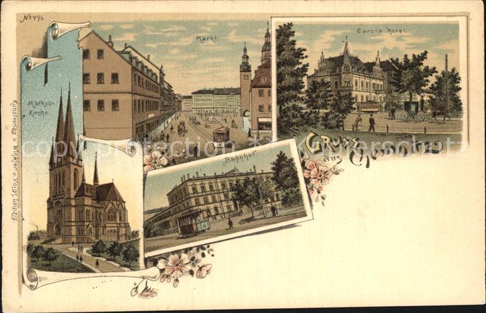 CHEMNITZ Sachsen Markuskirche Bahnhof Markt Carola Hotel