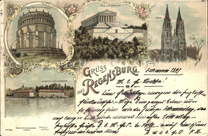 REGENSBURG Bayern Befreiungshalle Kloster Weltenburg Dom Walhalla