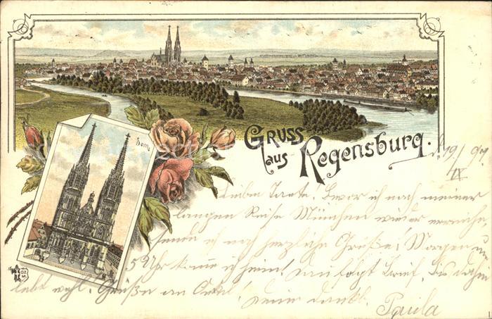 REGENSBURG Bayern Dom Stadtansicht