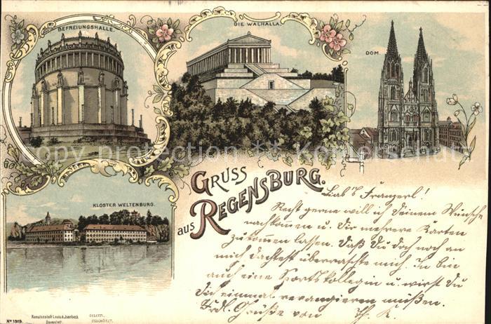 REGENSBURG Bayern Befreiungshalle Dom Walhalla Kloster Weltenburg