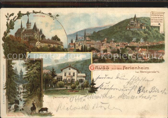 Wernigerode Harz Ferienheim Steinerne Renne Schloss