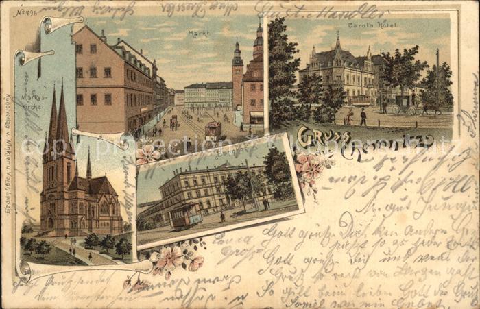 CHEMNITZ Sachsen Bahnhof Markt Carola Hotel Markuskirche