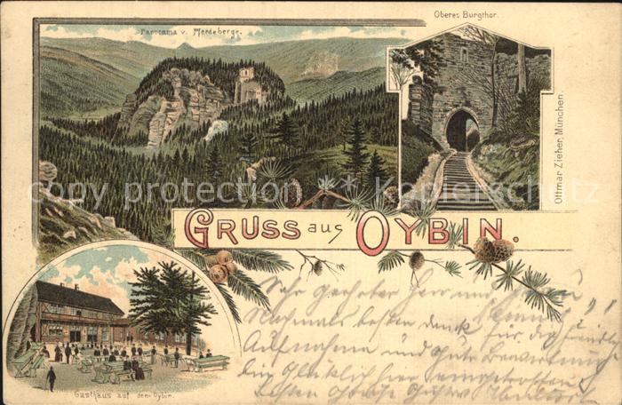 Oybin Sachsen Panorama Pferdeberge Oberes Burgtor Gasthaus