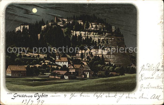 Oybin Sachsen Berg Oybin Mondschein