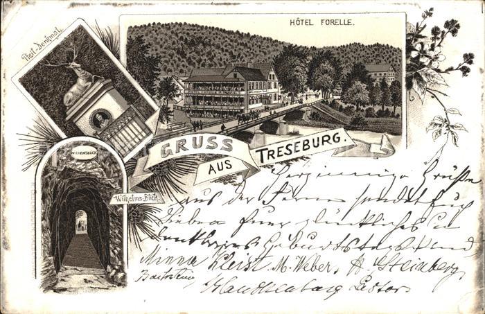 Treseburg Harz Hotel Forelle Wilhelmsblick Pfeildenkmal