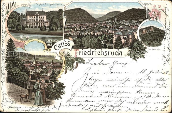 Friedrichsroda Schloss Reinhardsbrunn Der Gottlob Blick vom Herzogsweg
