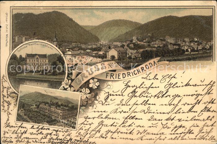 Friedrichroda Schloss Reinhardsbrunn Kurhaus Ortsansicht