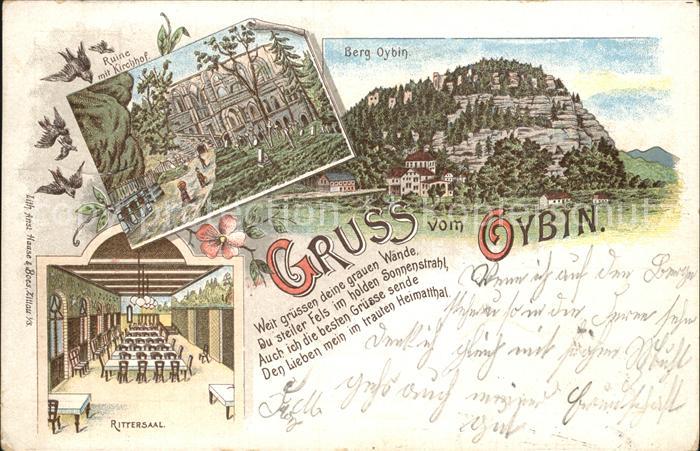 Oybin Sachsen Berg Oybin Ruine Kirchhof Rittersaall