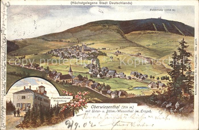Oberwiesenthal Erzgebirge Unterkunftshaus Fichtelberg Panorama Fichtelberg
