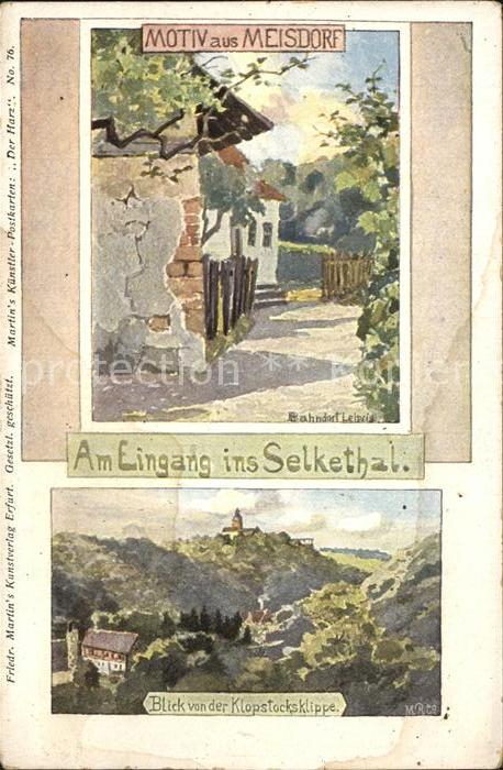 Meisdorf Eingang ins Selketal Bahndorf Leipzig Blick von der Klopstocksklippe